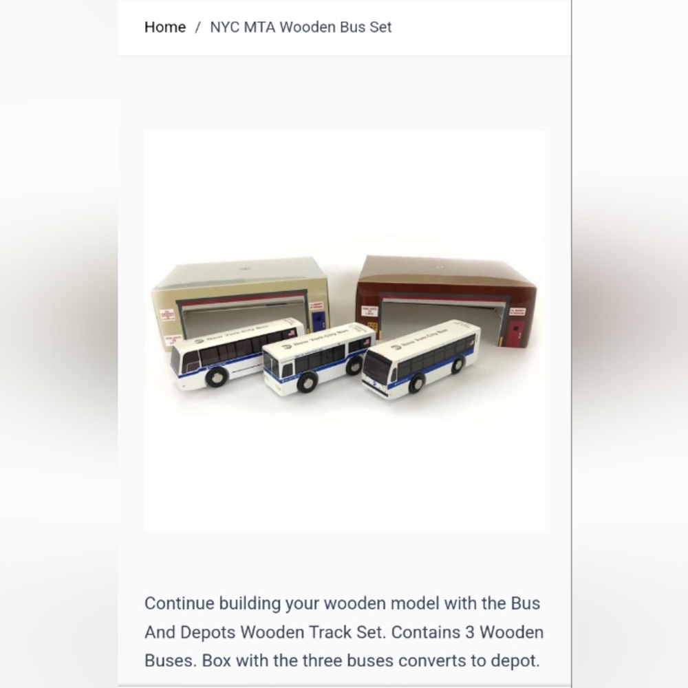 NYC MTA Bus set wooden roadway